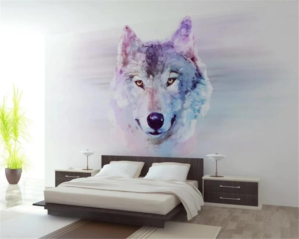Beibehang Custom Photo Wallpaper 3D Animal Wolf Mural Living Room Bedroom Sofa Background decorative wall 3d wallpaper |