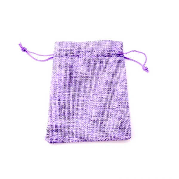 Purple Горячая мода, 5 шт./лот, 7x9, 10x14, 15x20, джутовые подарочные пакеты, разные цвета на выбор, свадебные конфеты, подарки, упаковка, Холщовый мешочек - Цвет: Purple