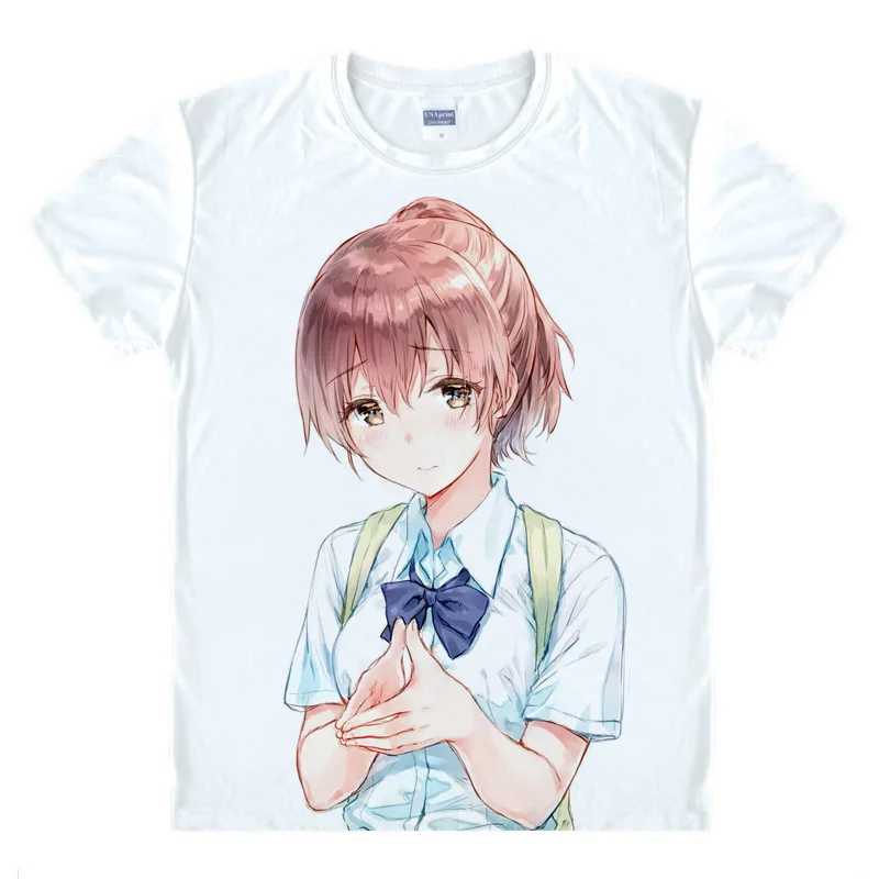 

A Silent Voice T-Shirts Short Sleeve Shirts Manga Koe no Katachi The Shape of the Voice Shoya Ishida Nishimiya Cosplay Shirt