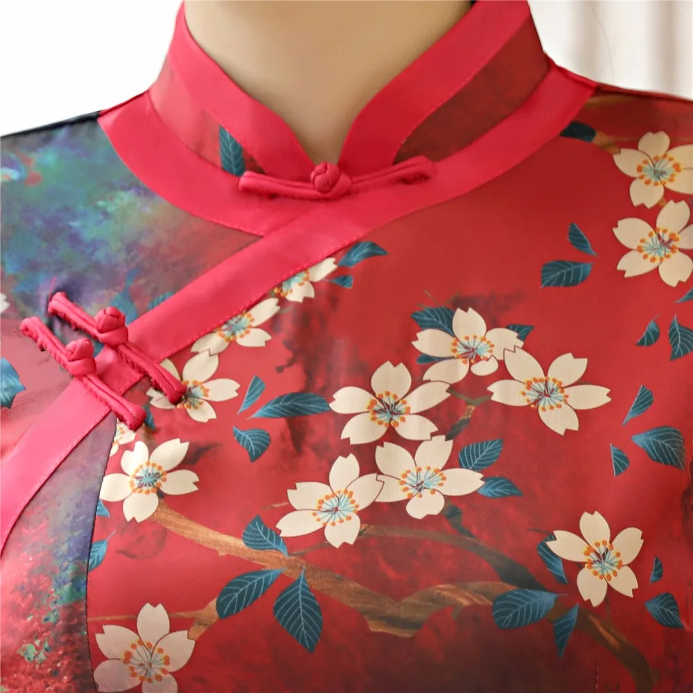 Шанхай история Весна Половина рукава Вьетнам Aodai платье Cheongsam для Для женщин