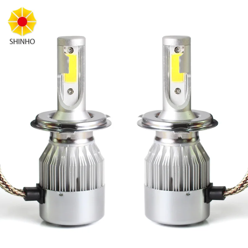 

2x H4 HB2 9003 72W 7600LM HI/LO 360 Degree Headlight Light Up Cob Replacement LED Bulb Conversion Kit DRL Fog Car Light Source