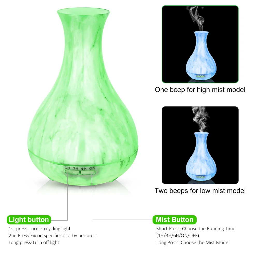 Diffuserlove 550 мл ультразвуковой увлажнитель воздуха древесное зерно Арома эфирное