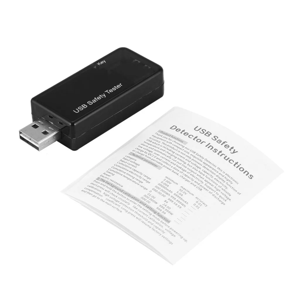 3 в-30 в USB Безопасность ЖК-тестер напряжения тока быстрое зарядное устройство