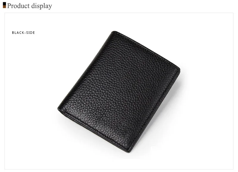 DIDE Coffee Black Purse For Men Genuine Leather Men's Wallets Small Thin Male Wallet Card Holder Cowskin Soft Mini Purses