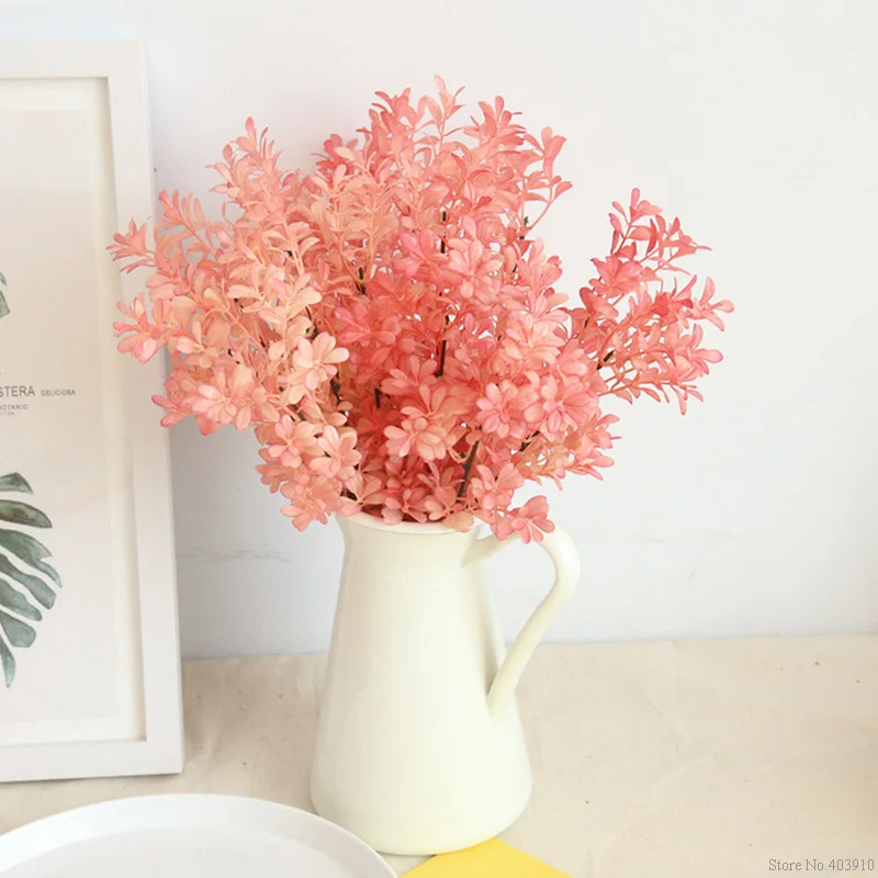 Pink melon seeds bunch plastic artificial flower home Christmas decor DIY wedding holding wall plant materials | Дом и сад
