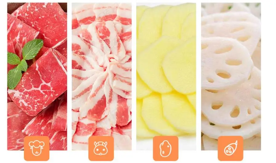 Home Manual Meat Machine Automatic Feed Meat Lamb Slicer Commercial Fat Cattle Mutton Roll Frozen Meat Grinder Planing Machine