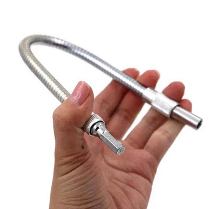 New 30cm Multi-functional Universal Metal Flexible Shaft Extension Rod Hose Drill Electric Screwdriver Approved Head Dedicated |