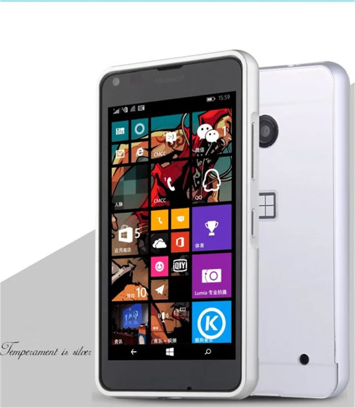 Край Металлического Алюминия Бампер + Акрил Жесткий Футляр Обратно Для Nokia Microsoft