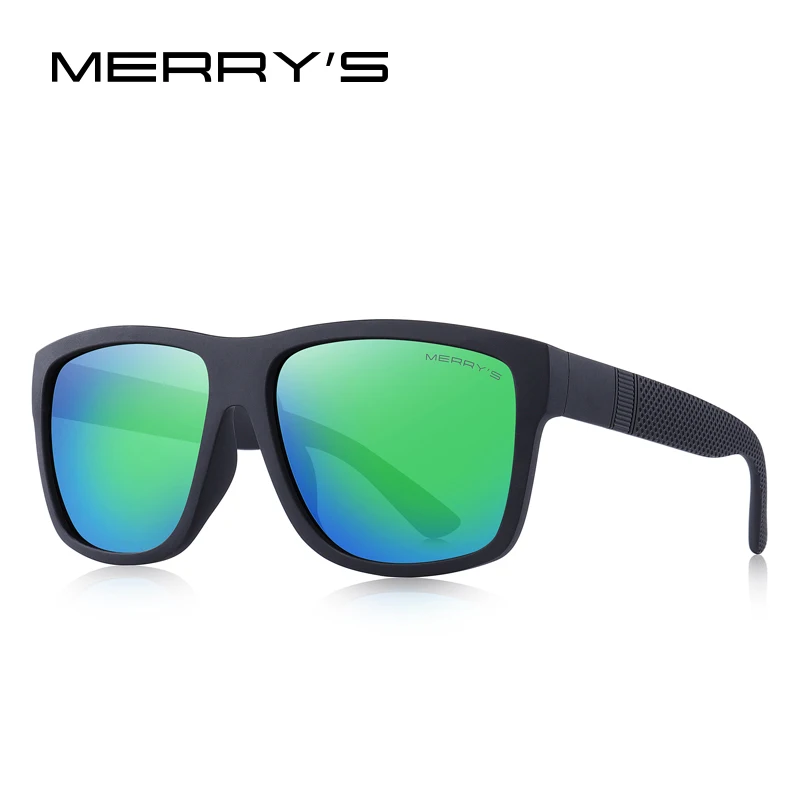 C05 Green MERRYS Дизайнерские мужские классические Поляризованные солнцезащитные очки, мужские винтажные Квадратные Солнцезащитные очки с защитой от уф400 лучей S3008 - Цвет линз: C05 Green
