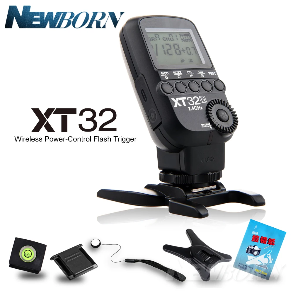 Вспышка триггер Godox XT32N XT 32N HSS 1/8000s Встроенная беспроводная система X 2 4G с экраном