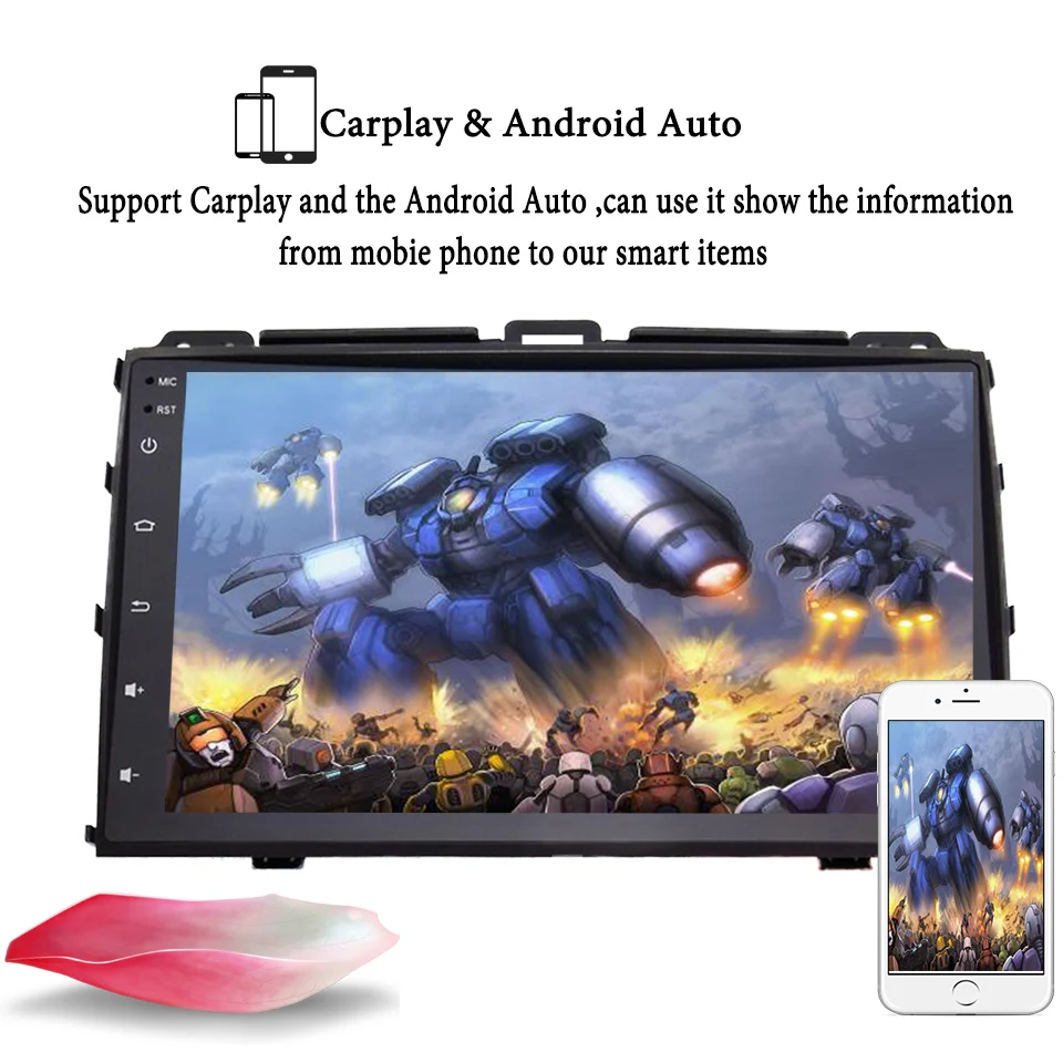 Deckless 9 &quotAndroid 10 0 Octa 8 Core 6G RAM Автомобильный DVD плеер для Toyota Prado 120 2002 2009