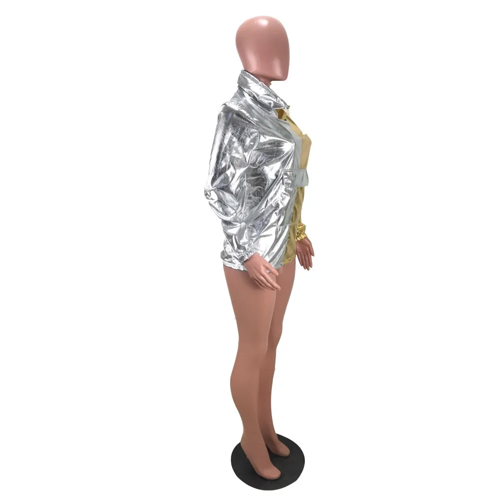 Женские футболки с длинным рукавом золотистые модные сексуальные свитера HG5166