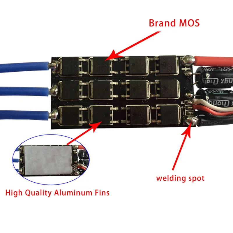 Skywalker 15A 20A 30A 40A 50A 60A 80A контроллер скорости ESC с UBEC 2 3S для RC FPV Quadcopter Самолеты