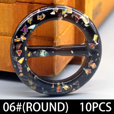 06(round) 10pcs Новинка, 10 шт./лот, круглый цветок, резиновая пряжка для ремня для женщин, футболка, платье, dscarf, декоративная пряжка, ремесла, аксессуары для одежды, сделай сам - Цвет: 06(round) 10pcs
