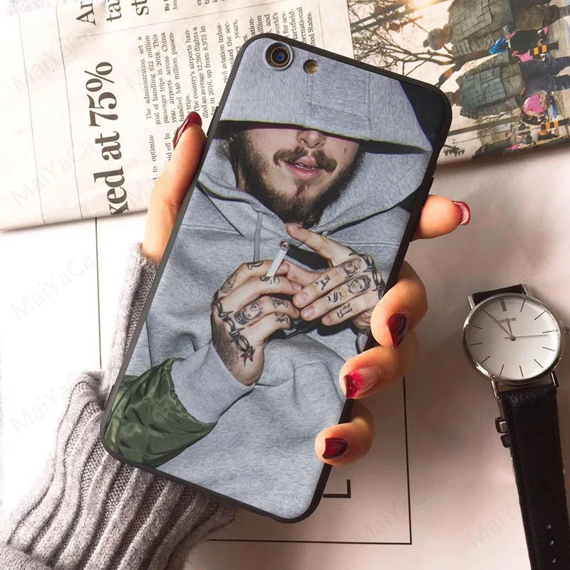 Laumans для iPhone 6plus coque Post Malone уникальный Дизайн высокое качество чехол телефона Apple X 8