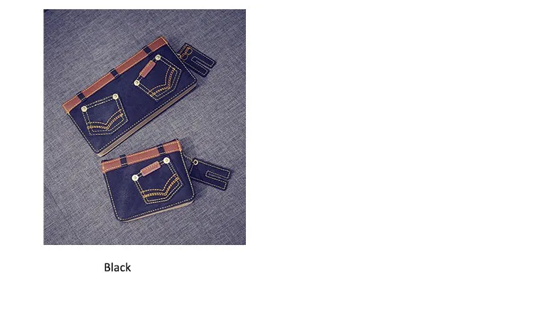 Новинка, Модный женский тканевый джинсовый кошелек, Ретро стиль, деним, многофункциональный, Длинный кошелек для монет, держатель для карт, для девочек, женский короткий клатч, кошелек