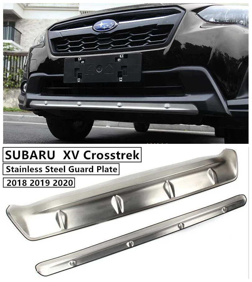 

Защита переднего и заднего бампера для SUBARU XV Crosstrek 2018 2019 2020, Противоударная защитная пластина из нержавеющей стали, автомобильные аксессуары