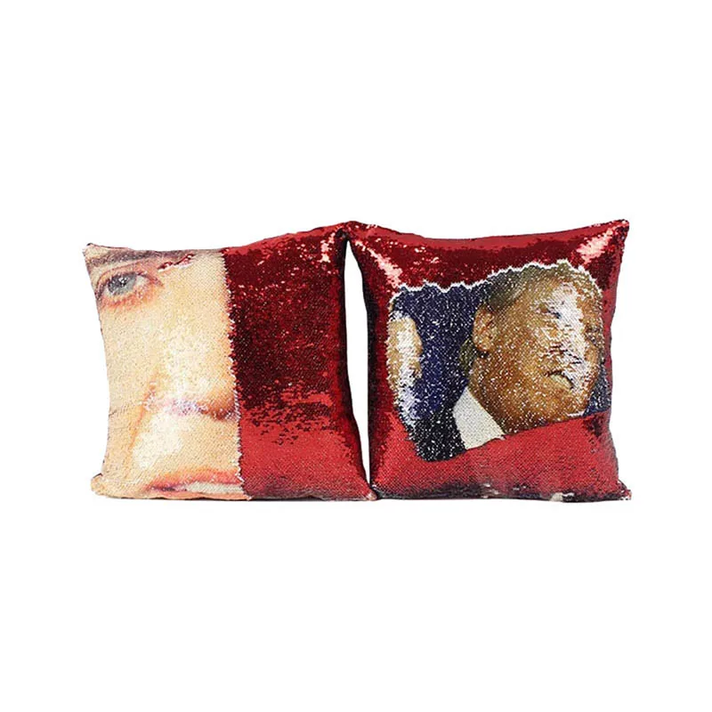 Супер Сияющий Трамп Реверсивный двойной блестки меняющий цвет наволочка