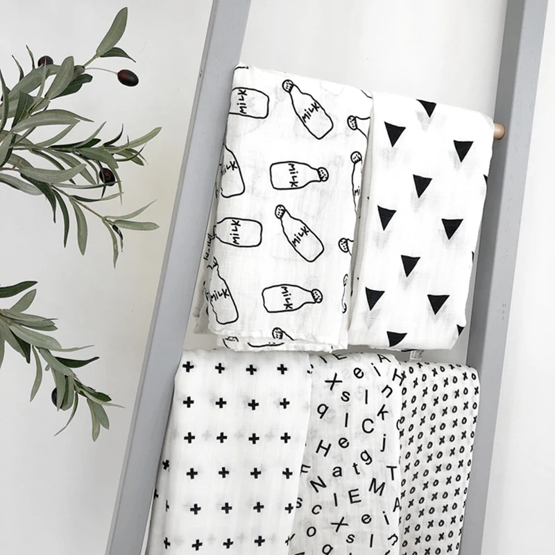 

Muslin 100% Cotton Baby Swaddles Soft Newborn Blankets Bath Cloth Infant Wrap Sleepsack Stroller Cover Play Mat Baby Bed Sheet