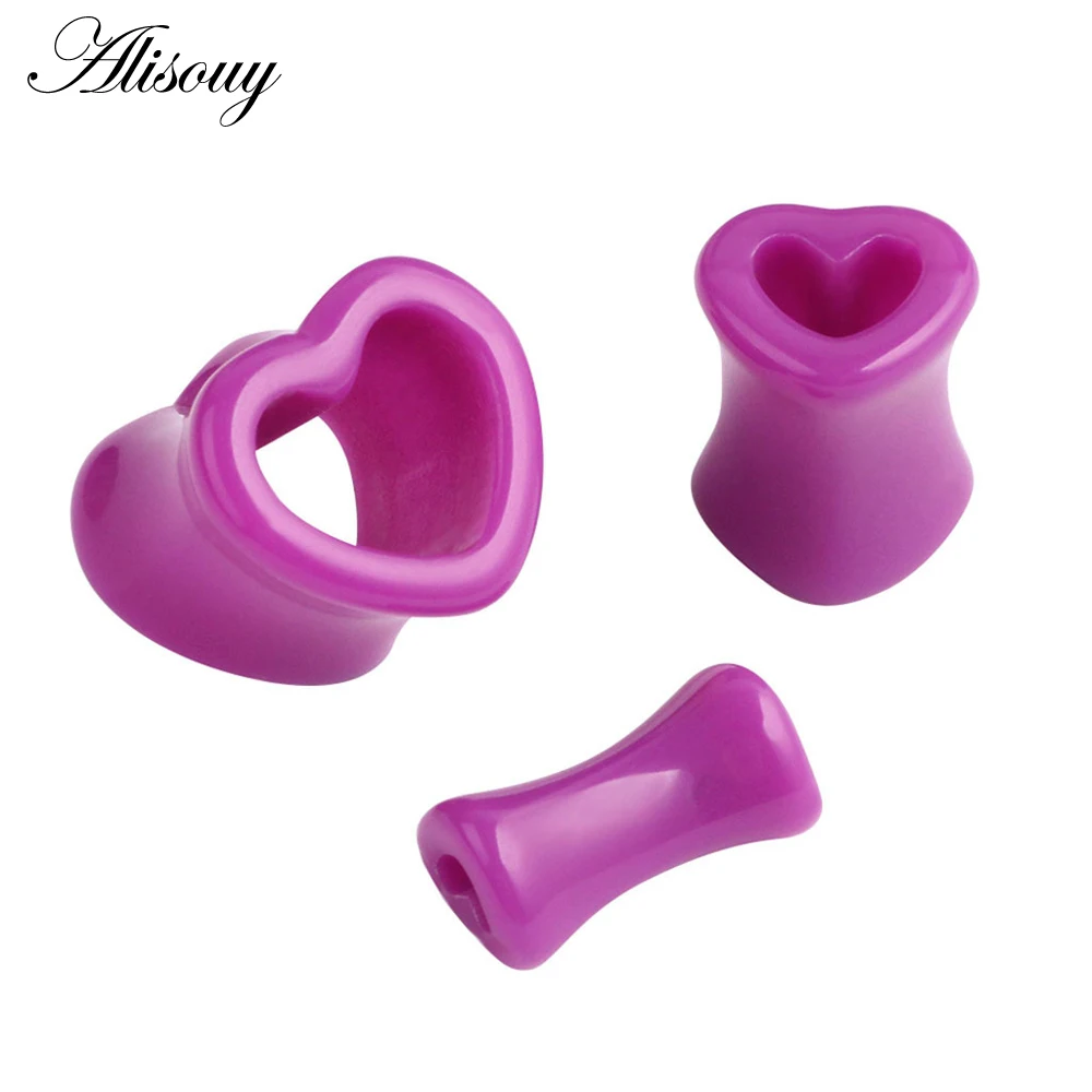 Ear Expander Piercings Heart Acrylic Plugs Stretcher 1 Pair Studs Body 4-12mm | Украшения и аксессуары