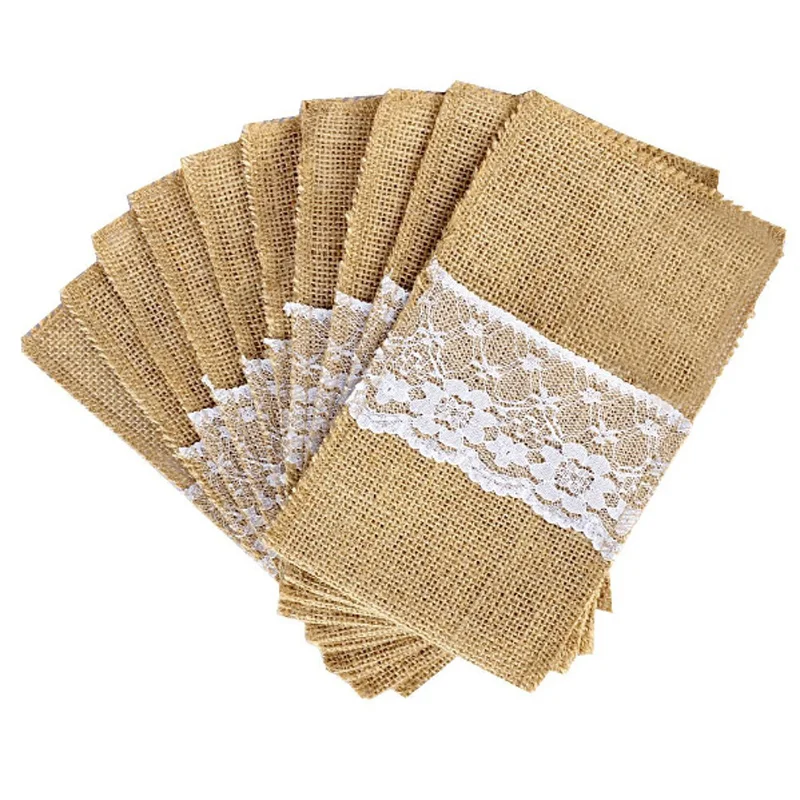 25 шт. 4x8 дюймов искусственная сумка из натуральной мешковины | Дом и сад