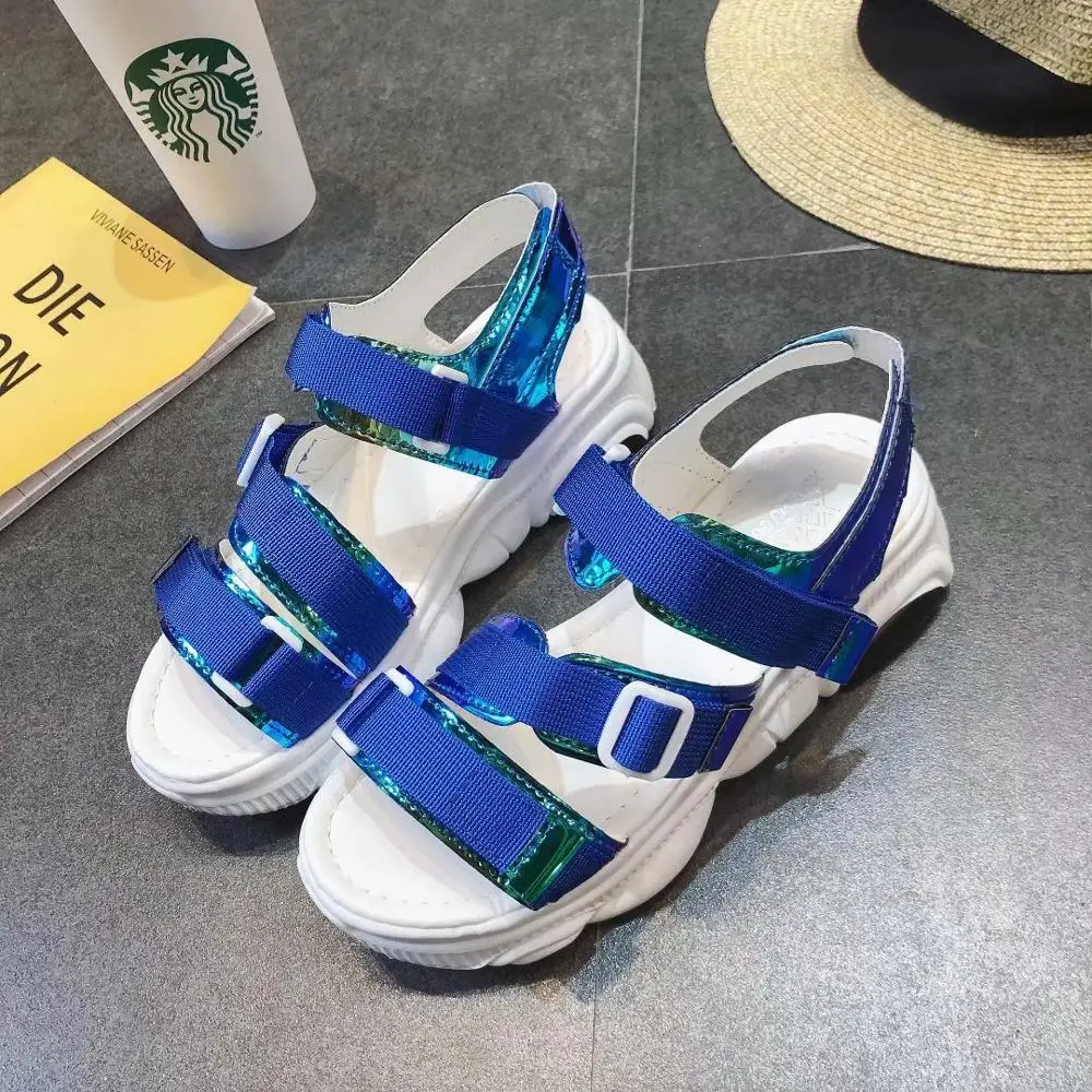 Спортивные женские сандалии на платформе 5 см Женская повседневная обувь Дышащие