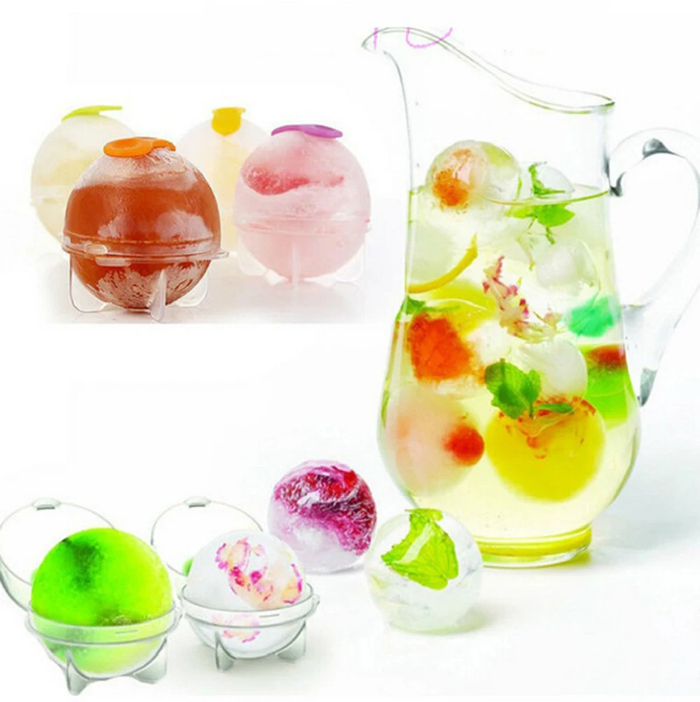 4 шт./лот круглый пластиковый кубик льда форма для изготовления кирпича поднос пивной бар виски инструменты