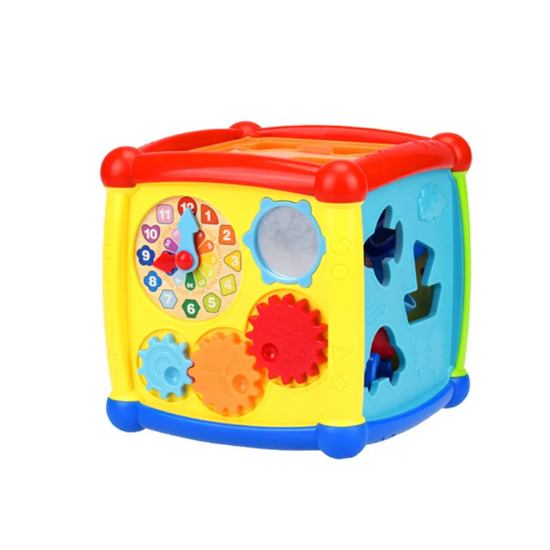 Детские строительные блоки игрушка куб форма сортировщик детские Развивающие