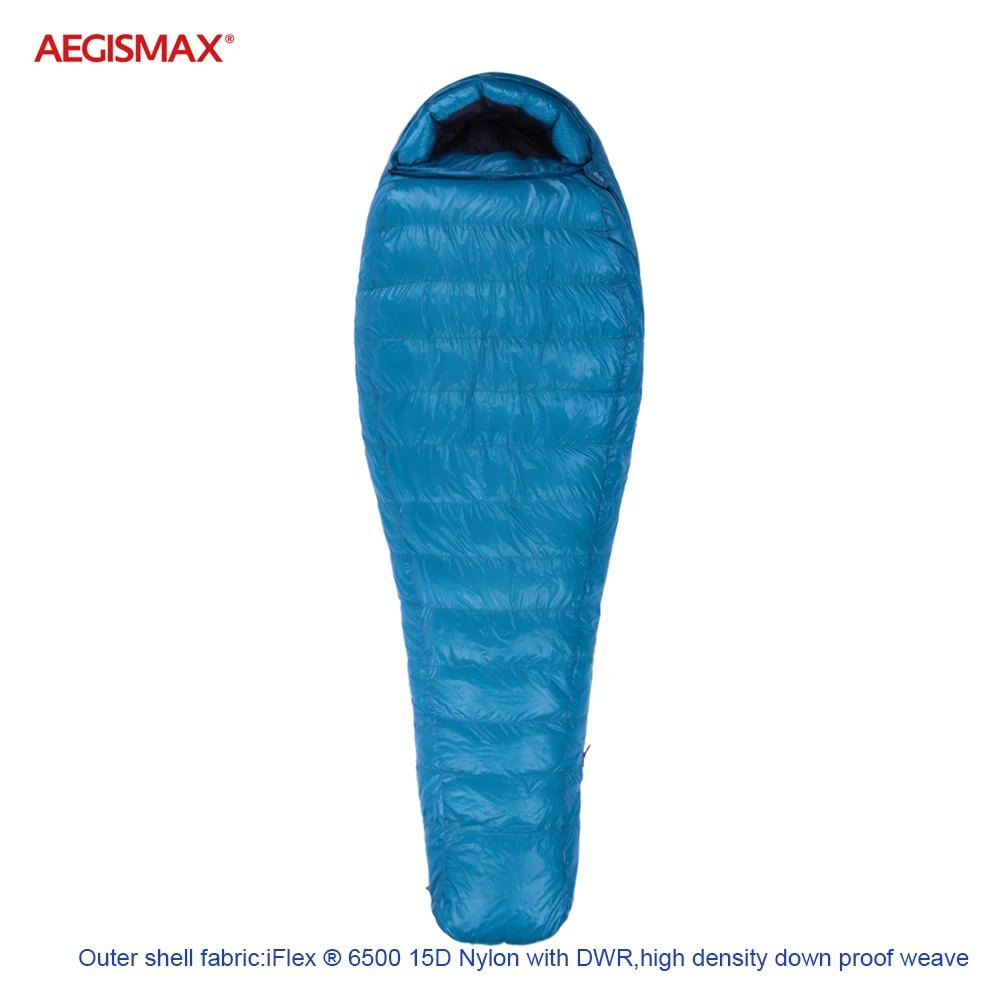 AEGISMAX M3 серия Сверхлегкий уличный походный Теплый удлиненный 95% белый гусиный пух Зимний Спальный мешок для взрослых