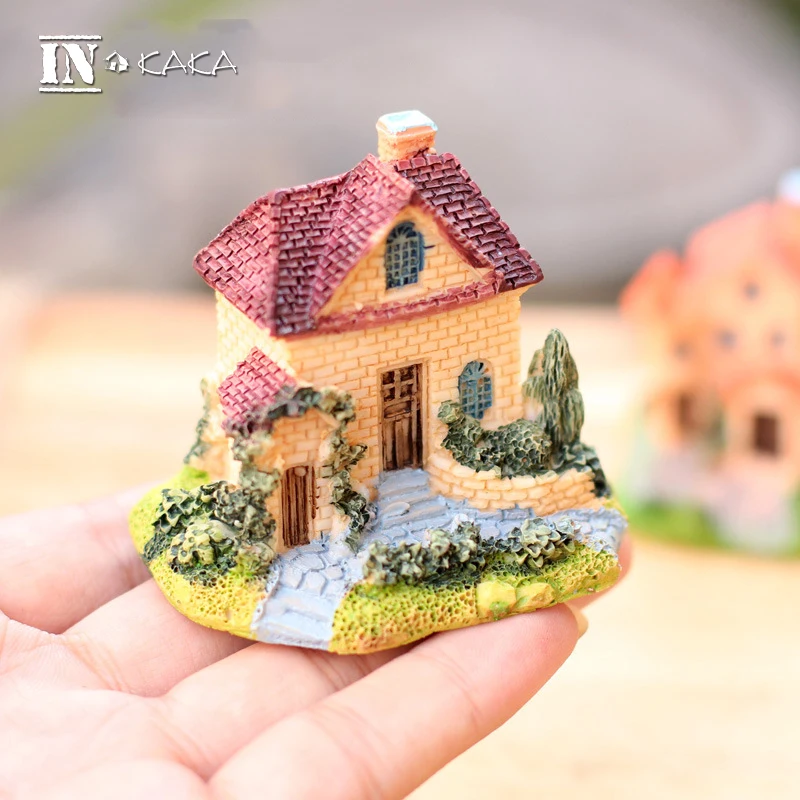 Искусственный дом Вилла здание микро фея сад декор дома Статуэтка орнамент