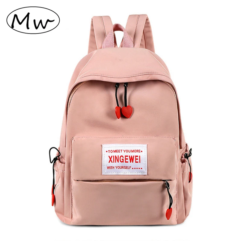 

Waterproof Casual Travel Backpack For Women Summer Pink School Bags For Teenager Girls College Student Book Bag mochilas mujer