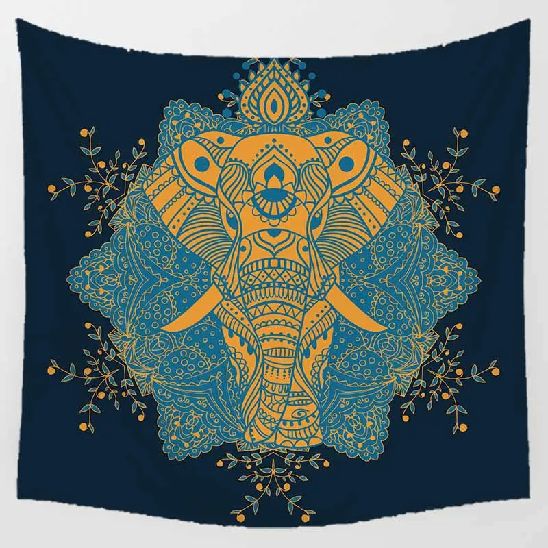 Единорог индийский elephanf Подвесной Настенный декоративный домашний, мебельно-декоративная ткань настенный ковер на стену с рисунком гобелен для спальни размер 1500 мм* 1500 мм