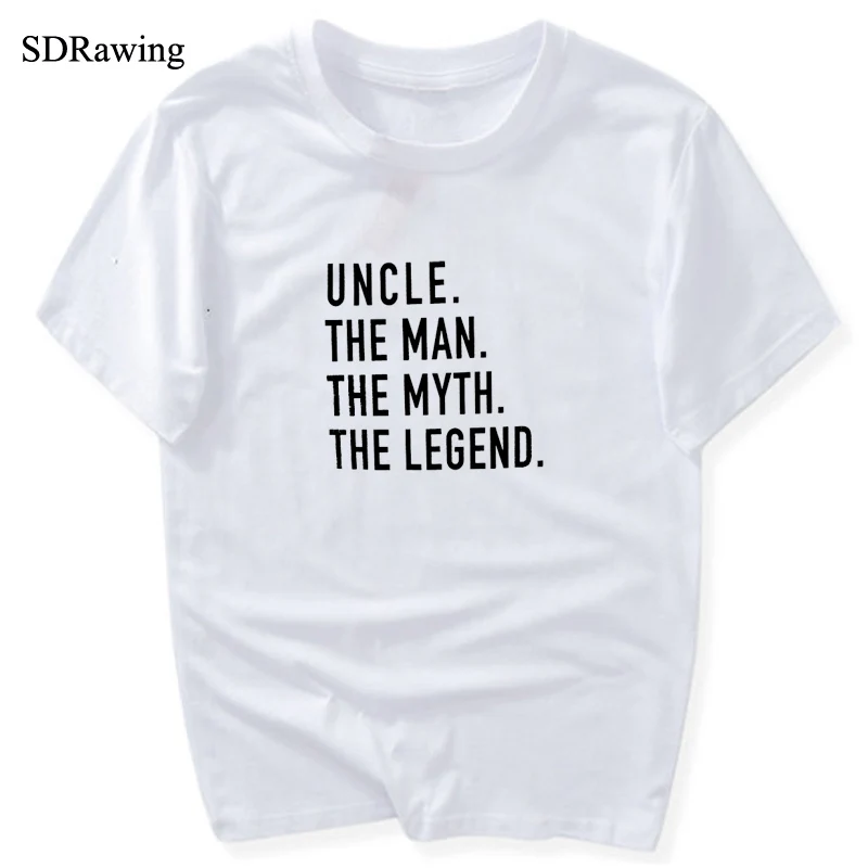 Футболка с надписью «Uncle The Man», «The Myth», «The Legend», «Uncle», «The Legend», «Uncle» - Цвет: white