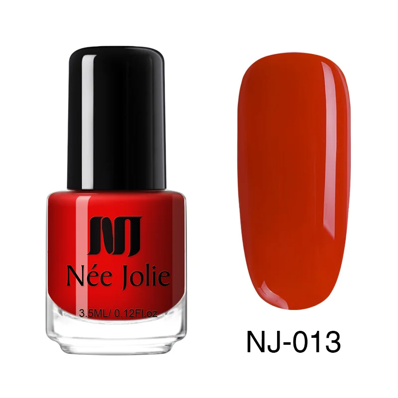 3.5ml Pure-013 Лак для ногтей NEE JOLIE Red Series, 3,5 мл, 7,5 мл, голографический матовый эффект, нормальные цвета, лак для ногтей, 12 цветов - Цвет: 3.5ml Pure-013