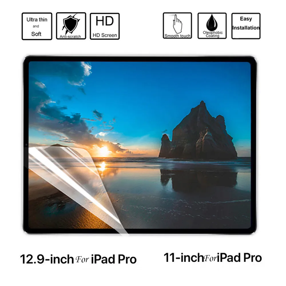 2 шт. сверхпрозрачная защитная пленка HD для iPad Pro PET мягкая экрана PRO 2018 11/12 9
