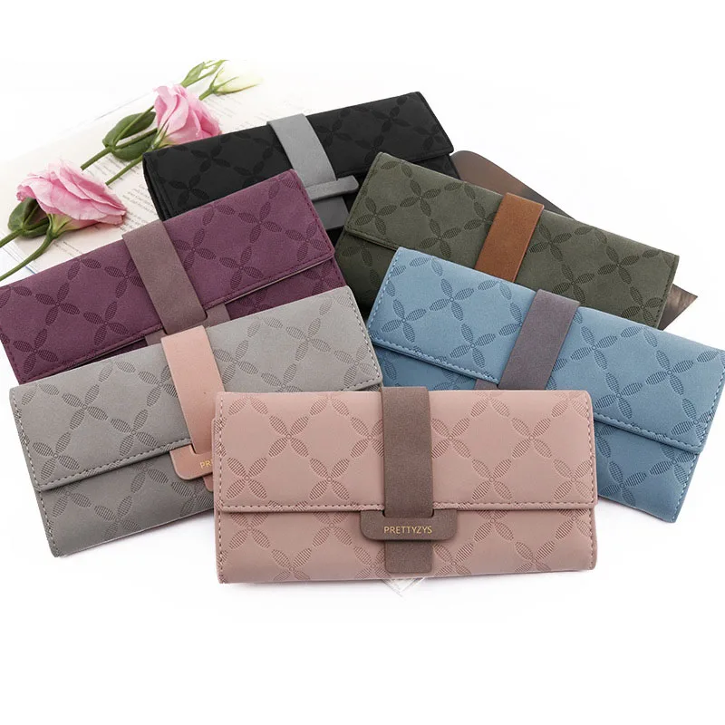 Женский кошелек PurseThree Folds портативный многофункциональный длинный сменный хит