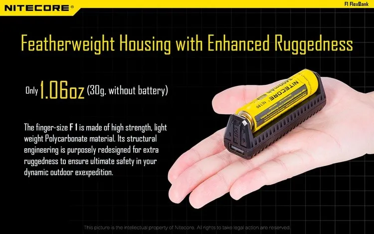 NITECORE Smart Li-Ion IMR зарядное устройство F1 FlexBank внешний аккумулятор USB зарядное устройство Внешний дорожный адаптер питания