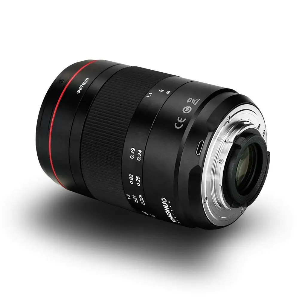 YONGNUO YN60mm F2Ne MF 0,234 m макро объектив ручной фокусировки с индикатором расстояния для Nikon D3400 D5600 D7500 D850 D5 DSLR камеры