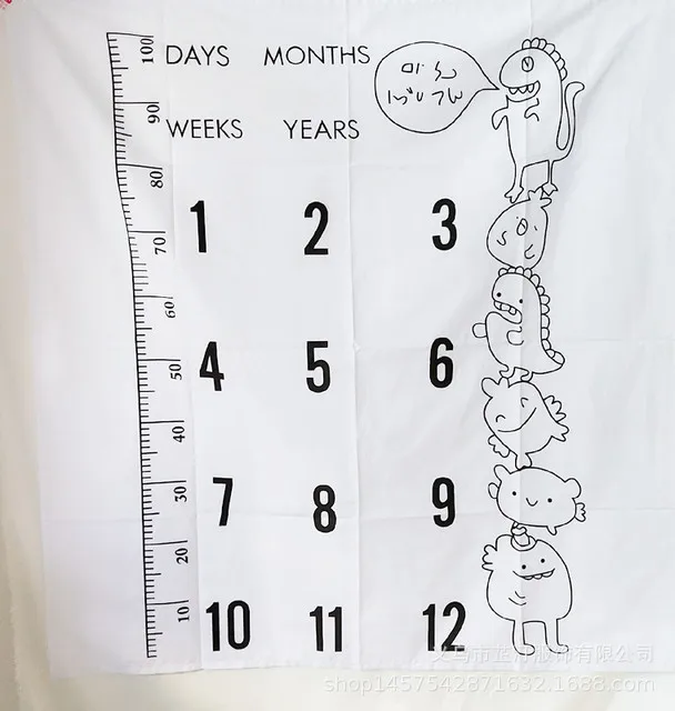 AAG Baby Milestone одеяло новорожденный ежемесячный юбилей фотографии Опора одеяла для заднего фона снимать аксессуары Конверт одеяло - Цвет: MAAG153-18