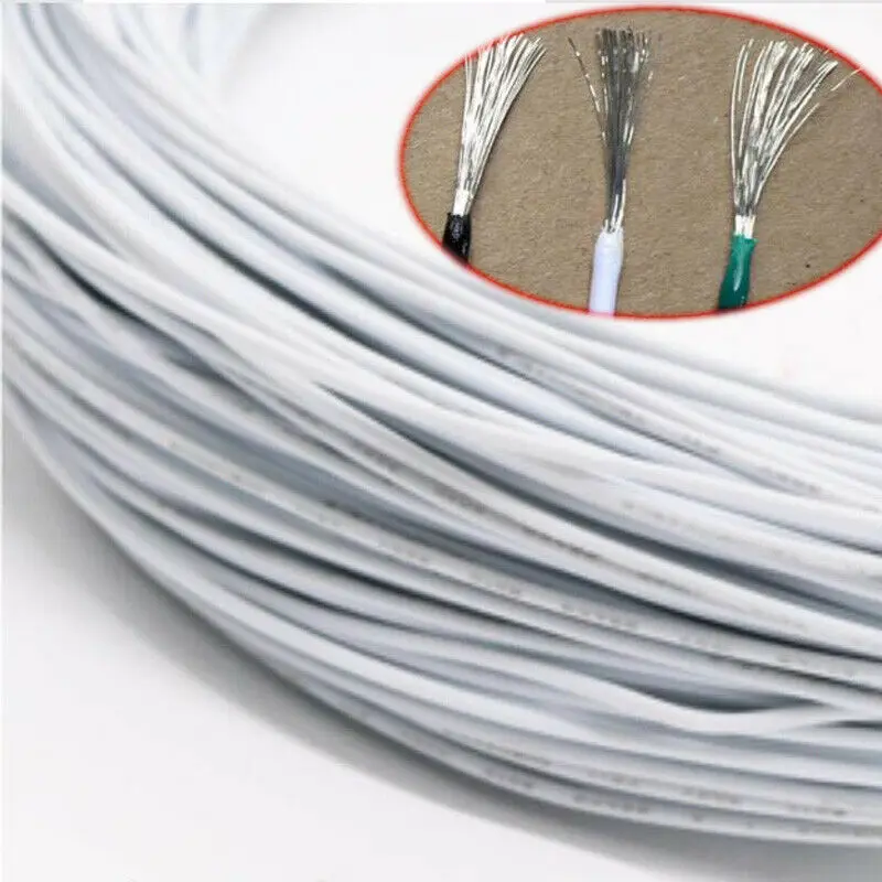 

8~24AWG UL1015 White Electronic Wire Flexible Stranded Cable Cord Tin Copper Environmental Protection Wires 1/2/3/5meter