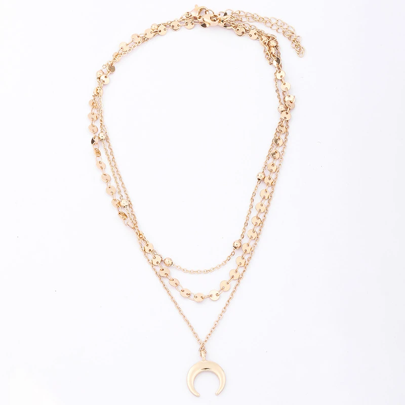 Женский чокер с кулоном в виде полумесяца винтажное ожерелье из смолы форме рога