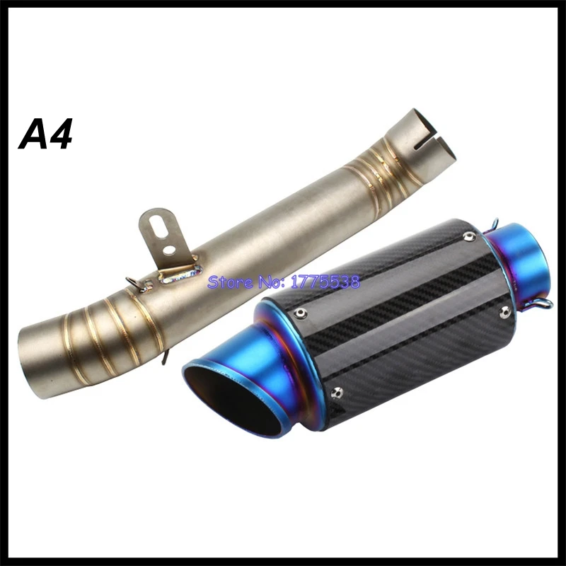 

RSV4 Motorcycle Exhaust Full System Link Pipe Carbon Fiber Motorbike Muffler Slip-On Exhaust for Aprilia RSV4 Sticker Available