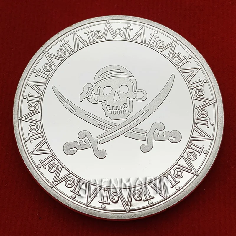 Памятная монета Пираты Карибского моря капитан Джек вызов фильмы искусство
