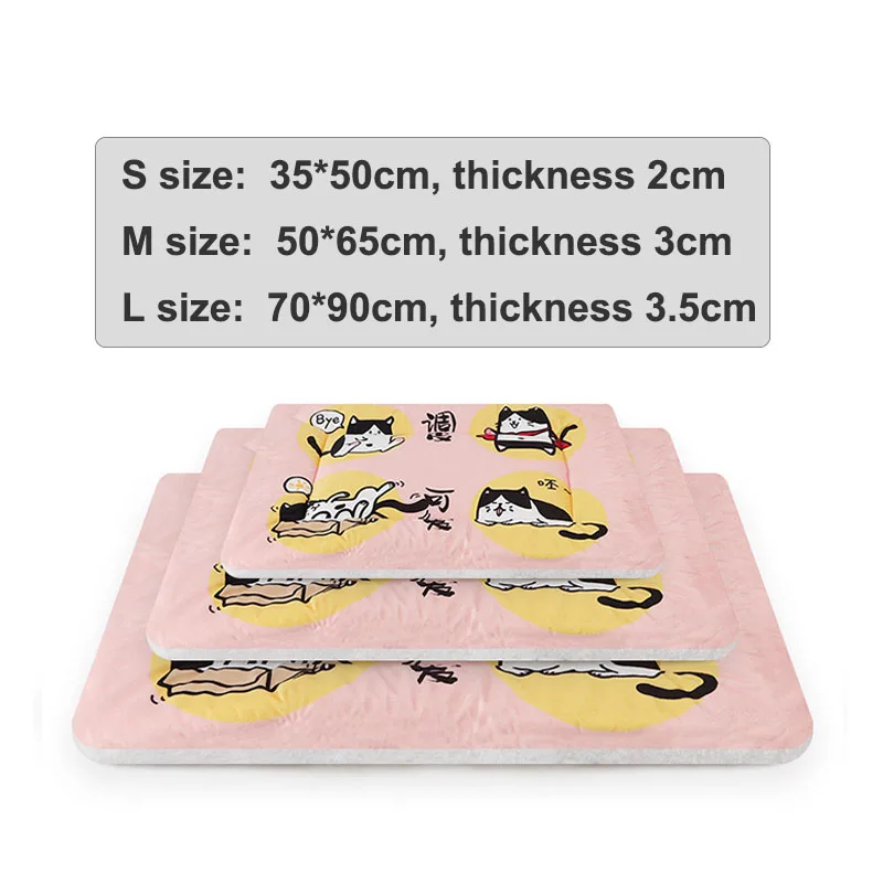 Мягкие теплые коврики для собак кошек милые Мультяшные принты двусторонний