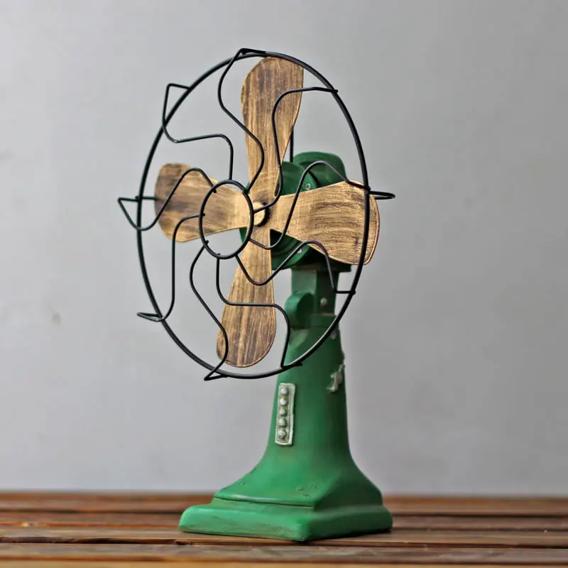 Винтажный Классический веер из смолы миниатюрные фигурки украшения для дома Рождественский бар магазин