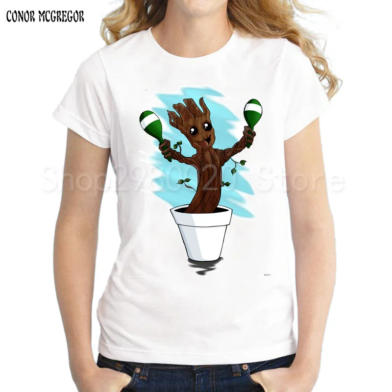 Newest Guardians of the Galaxy 2 Women t-shirt Anime baby pop groot Summer funny I AM GROOT T Shirt Female Cool Tops | Женская одежда