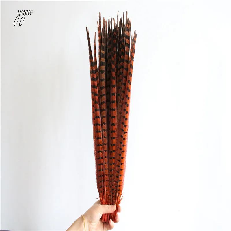 Venta al por mayor 100 Uds cola fais&aacute;n natural plumas 20-22 pulgadas 50-55CM de alta calidad de la joyer&iacute;a de DIY decoraciones de la boda pluma de fais&aacute;n-1