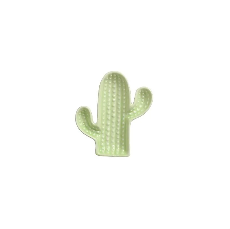 Light Cactus Креативное блюдо, чаша в тропическом стиле в форме ананаса, керамическая чаша, соус, посуда для фруктов, десерт, закуски, ресторан, тарелка, ужин, цветок - Цвет: Light Cactus