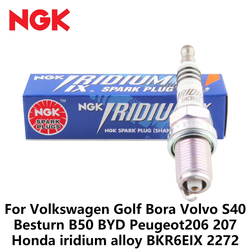 NGK автомобиля Spark Вилки для Volkswagen Golf Бора Volvo S40 Besturn B50 BYD Peugeot206 207 Honda iridium сплав BKR6EIX