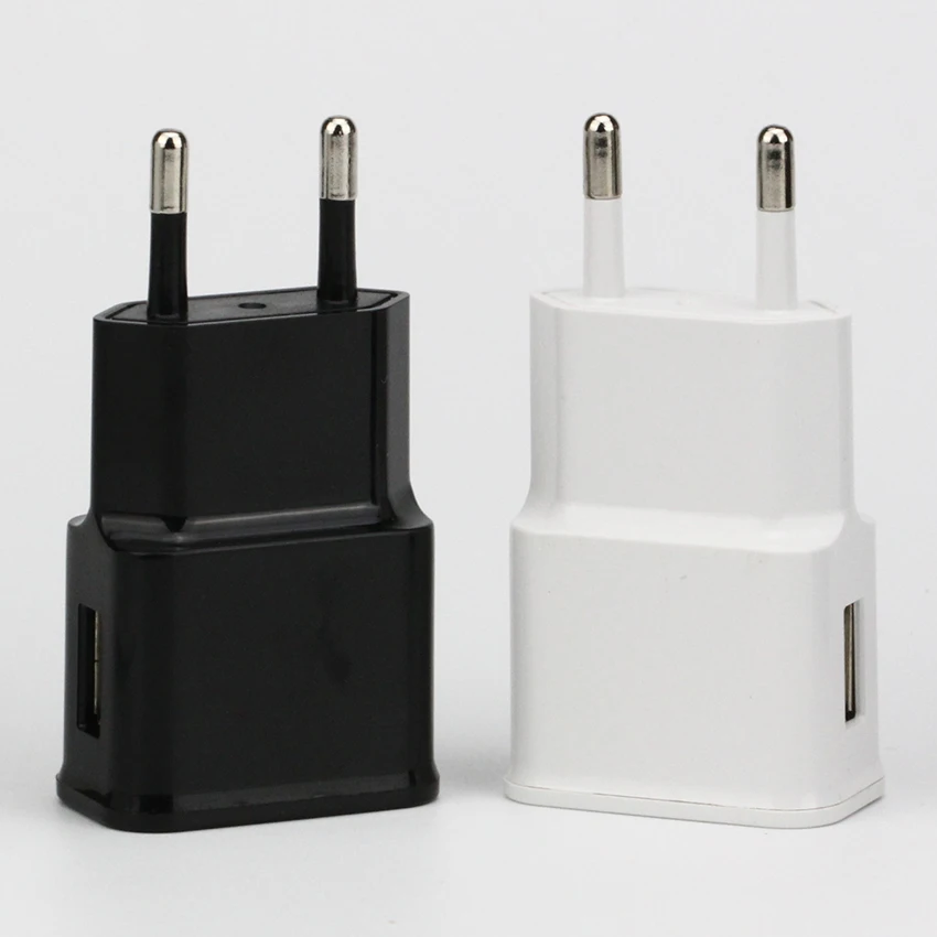 Адаптер штепсельной вилки EU/US 5 V 2A 1A USB настенное зарядное устройство для мобильного телефона для Samsung Galaxy S5 Note4 Зарядка для сотового телефона 500 шт